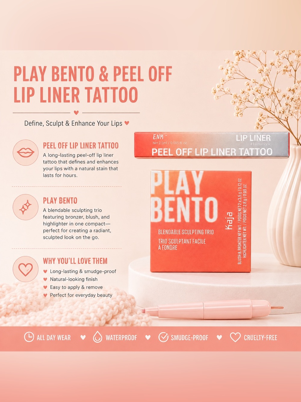 Kaja Sculpting Trio & Lip Liner Tattoo